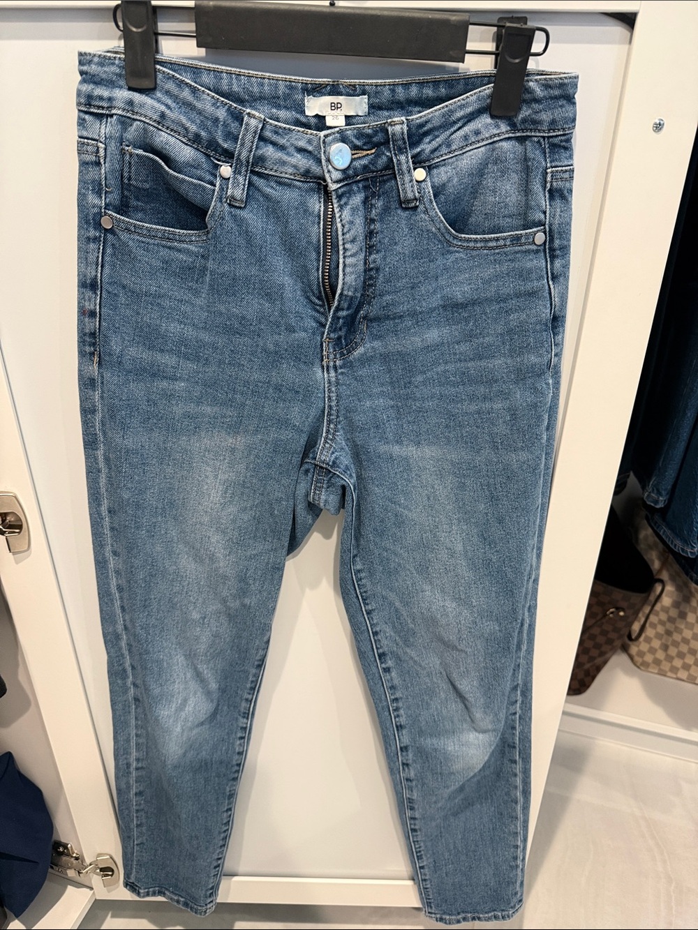 bp Light Blue Boyfriend Jeans with Subtle Fading